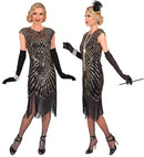 Roaring 20S Gatsby Flapper  Dress  - Gold
