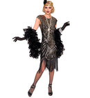Roaring 20S Gatsby Flapper  Dress  - Gold