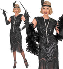Roaring 20S Gatsby Flapper  Dress  - Black