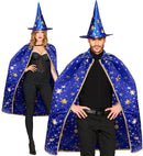 Wizard  Cape, Hat  - 85 Cm