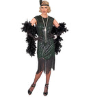 Roaring 20S Gatsby Flapper  Dress  - Green