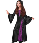 Witch  Hooded Dress With Spider Brooch 