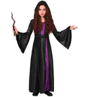 Witch  Hooded Dress With Spider Brooch 