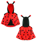 Plush Ladybug  Hooded Poncho 