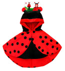 Plush Ladybug  Hooded Poncho 