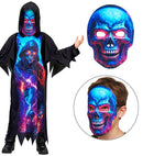 Neon Grim Reaper  Hooded Robe, Mask 