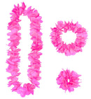 Pink Hawaiian Set  Lei, Crown, Bracelet 
