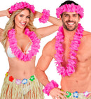 Pink Hawaiian Set  Lei, Crown, Bracelet 