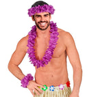 Purple Hawaiian Set  Lei, Crown, Bracelet 
