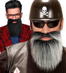 Beard With Moustache 2 Colors Ass.