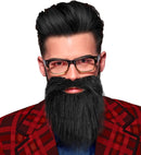 Beard With Moustache 2 Colors Ass.