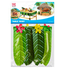 Tropical Table Skirt With Banana Leaves 2,75 M