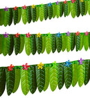 Tropical Table Skirt With Banana Leaves 2,75 M