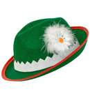 Tyrolean Hat With Edelweiss & Feathers Felt