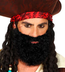 Black Curly Beard With Moustache