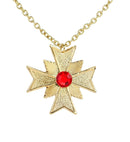 Necklace With Medallion And Gem