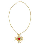 Necklace With Medallion And Gem