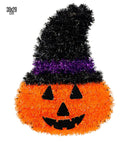 Tinsel Pumpkin With Hat 39X29 Cm