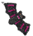Tinsel Bat 46X16 Cm