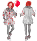 Vintage Horror Clown  Dress, Ruff, Shoe Covers 