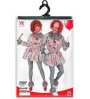 Vintage Horror Clown  Dress, Ruff, Shoe Covers 