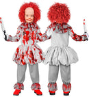 Vintage Horror Clown  Dress, Ruff, Shoe Covers 