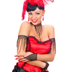 Beaded Fingerglove Black