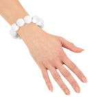 70S Beaded Bracelet White