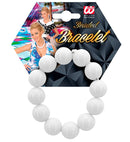70S Beaded Bracelet White