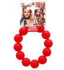70S Beaded Bracelet Red