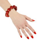 70S Beaded Bracelet Red
