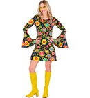 The 60S Fashion - Colorful Flowers  Dress 
