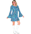 The 60S Fashion - Blue Mandala  Dress 