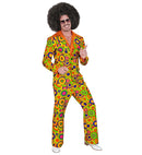 The 70S Groovy Style - Yellow Circles  Jacket, Pants 