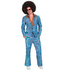 The 60S Fashion - Blue Mandala  Jacket, Pants 