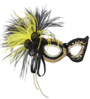 Tiger Eyemasks With Gem, Sequin Rose & Feathers
