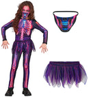 Neon Skeleton  Jumpsuit, Tutu, Face Mask 