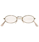 Gold Glasses With Lenses Oval Shape