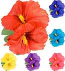 2 Hibiscus Flowers Hair Clip 6 Colors Ass.
