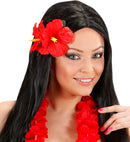 2 Red Hibiscus Flowers Hair Clip
