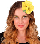 2 Yellow Hibiscus Flowers Hair Clip