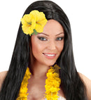2 Yellow Hibiscus Flowers Hair Clip