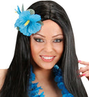 2 Light Blue Hibiscus Flowers Hair Clip