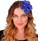 2 Blue Hibiscus Flowers Hair Clip