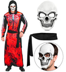 Burning Grim Reaper  Hooded Robe, Mask, Belt 
