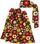 The 60S Fashion - Flowers  Headband & Leg Warmers 