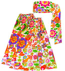 The 60S Fashion - Peace & Paisley  Headband & Leg Warmers 