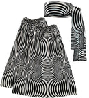 The 70S Disco Style - Silver Waves  Headband & Leg Warmers 