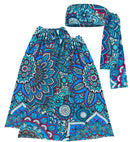 The 60S Fashion - Blue Mandala  Headband & Leg Warmers 