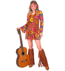 Hippie  Dress, Headband, Boot Covers 